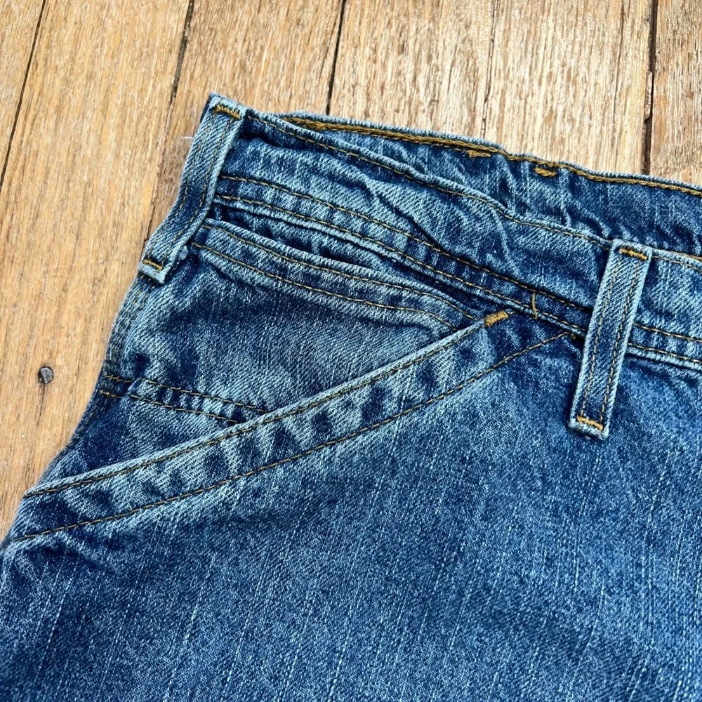 Y2K Vintage Polo Jeans Co Baggy Wide Leg‎ Carpenter Crop Men's Size 37x26.5 READ